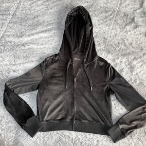 Aerie Velour Crop Zip-Up Jacket